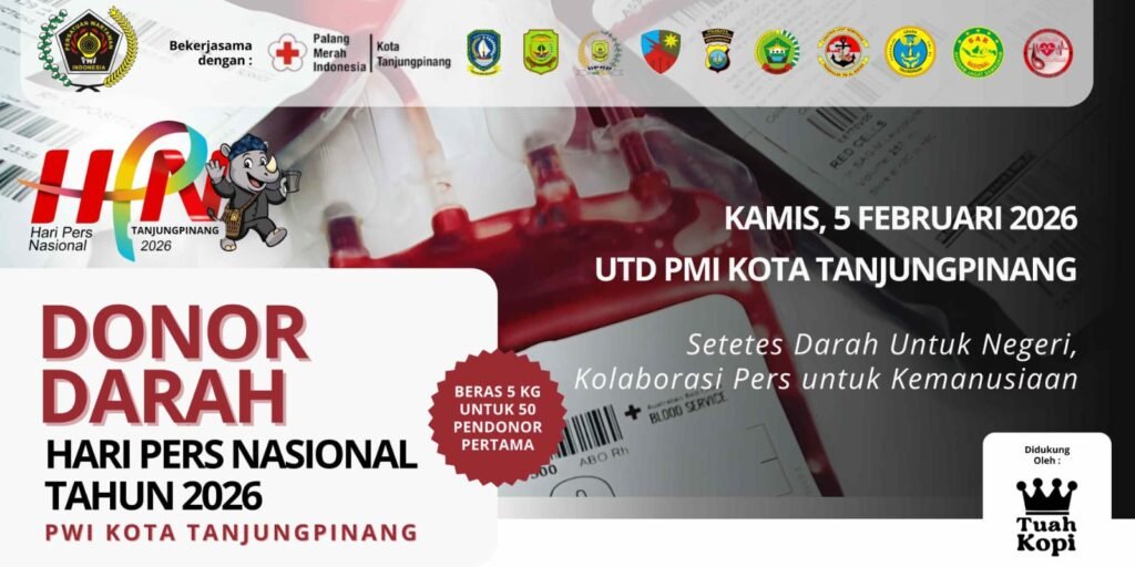 Ayo Ikuti Donor Darah PWI Tanjungpinang, Peringati HPN 2026