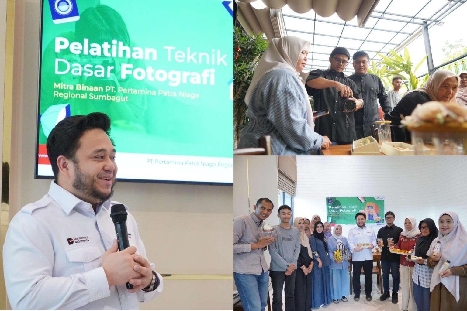 Area Manager Communication, Relation & CSR Pertamina Patra Niaga Regional Sumbagut, Fahrougi Andriani Sumampouw, saat membuka Pelatihan Fotografi Dasar dan Fotografi Produk bagi UMKM binaan sebagai upaya meningkatkan kapasitas pelaku usaha dalam menghasilkan konten visual yang menarik, informatif, dan bernilai jual di era digital. Selasa (10/02/2026)