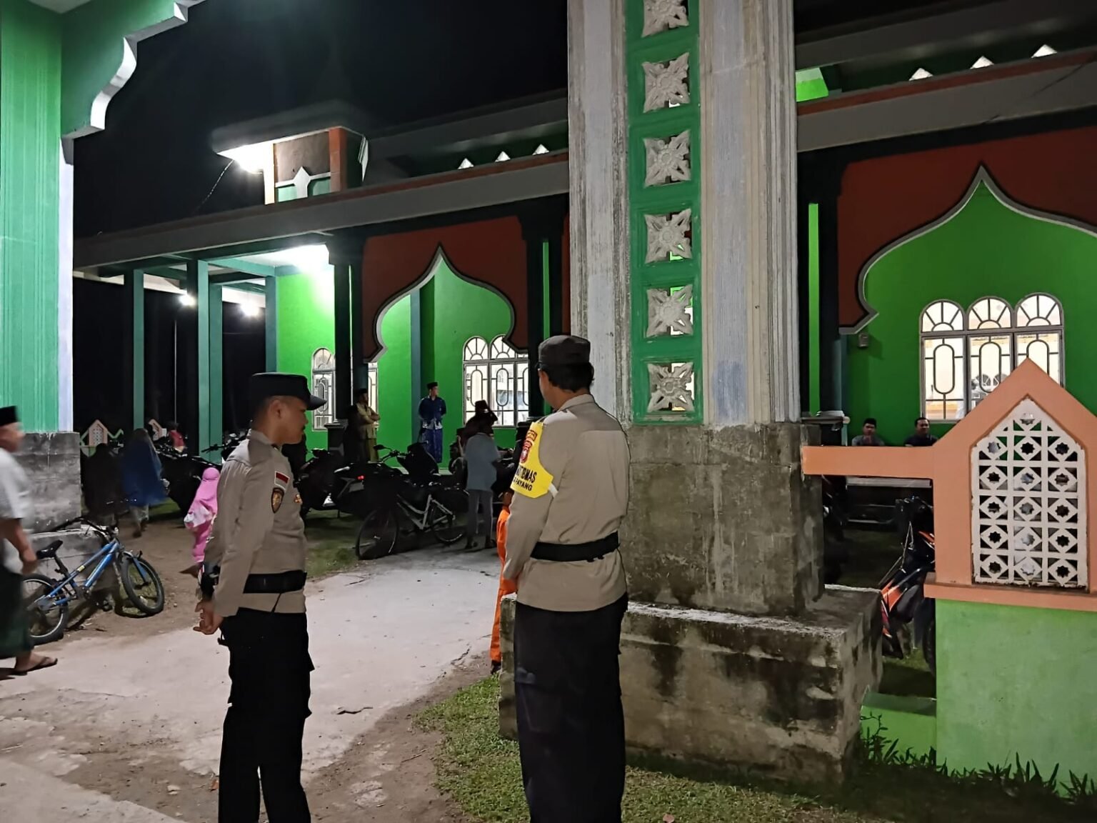 Polsek Pulau Laut Gelar Pengamanan Shalat Tarawih.