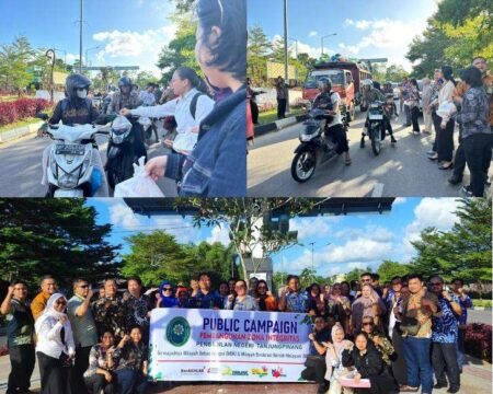 PN Tanjungpinang menggelar Public Campaign Zona Integritas (ZI) sembari membagikan paket takjil puasa Ramadhan 1447 H di kawasan Jalan Ganet, kawasan tugu pesawat menuju bandara RHF, Kamis (12/03/2026)
