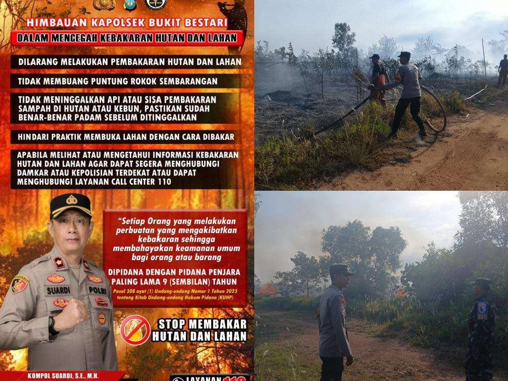 Gerak Cepat Polsek Bukit Bestari Polresta Tanjungpinang dan Damkar Padamkan Kebakaran Lahan di Tanjung Setumu Dompak Gerak Cepat Polsek Bukit Bestari Polresta Tanjungpinang dan Damkar Padamkan Kebakaran Lahan di Tanjung Setumu Dompak