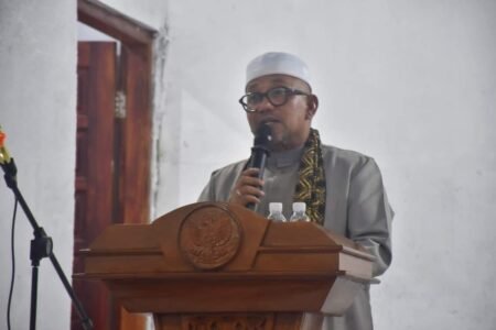 Walikota Tanjunpinang Lis Darmansyah saat menyampaikan sambutan