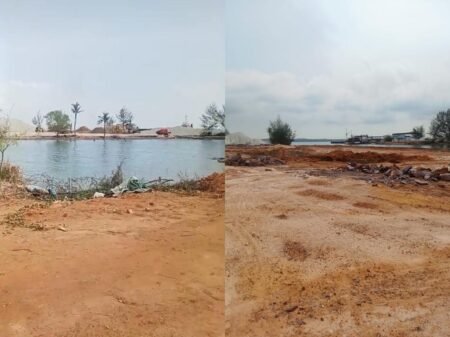 Aktivitas reklamasi diduga ilegal di Bengkong Laut, Batam