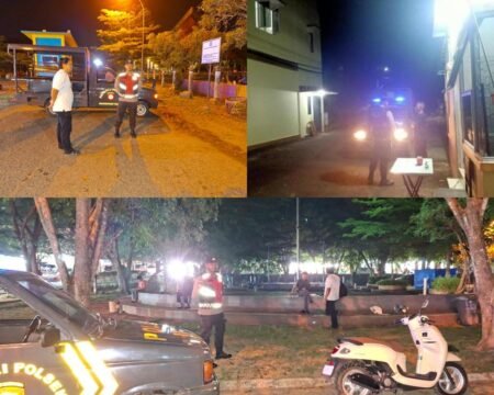 Berikan Rasa Aman Masyarakat, Personil Polsek Tanjungpinag Timur Intensifkan Patroli Malam Hari