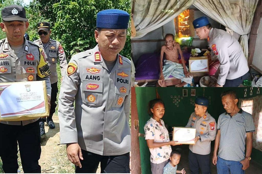 Polsek Bintan Timur Sambangi Rumah Warga Kurang Mampu dan Rentan di Sei Enam Laut Sembari Salurkan Bantuan Kapolres Bintan dalam Giat Jum'at Berkah