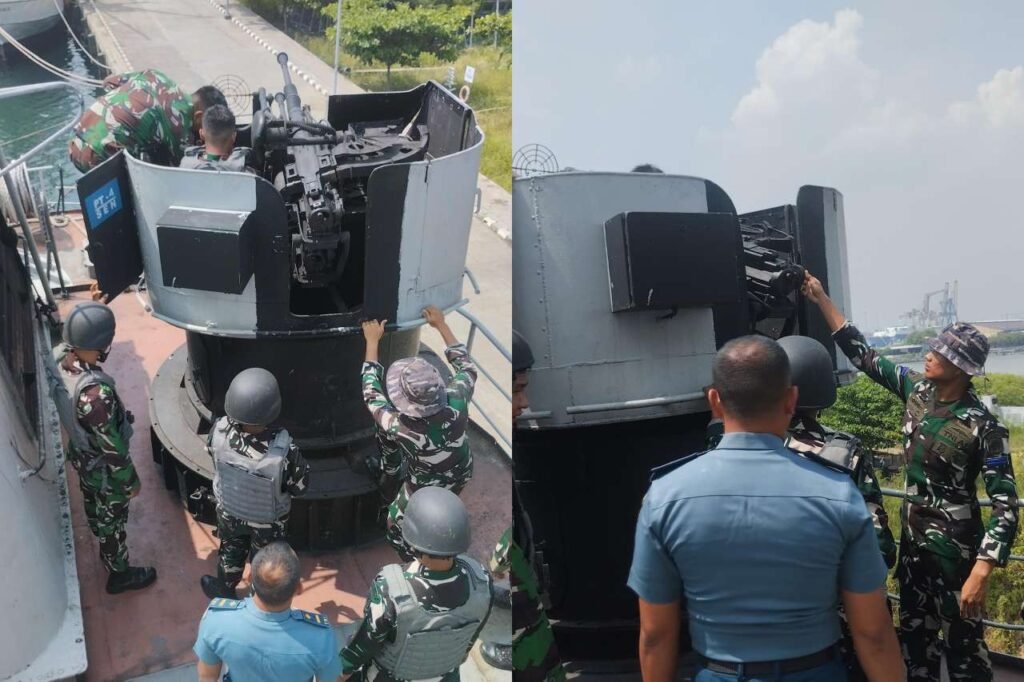 Asah Kemampuan Tempur, KRI Teluk Sibolga-536 Bekali Prajurit Teori Penembakan Meriam 25 MM