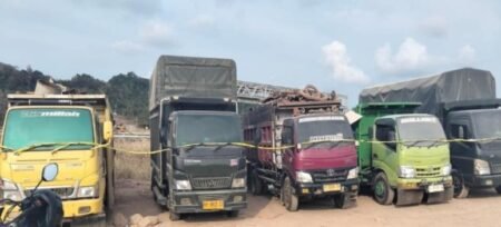 Lima unit lori yang diamankan Polsek Gunung Kijang