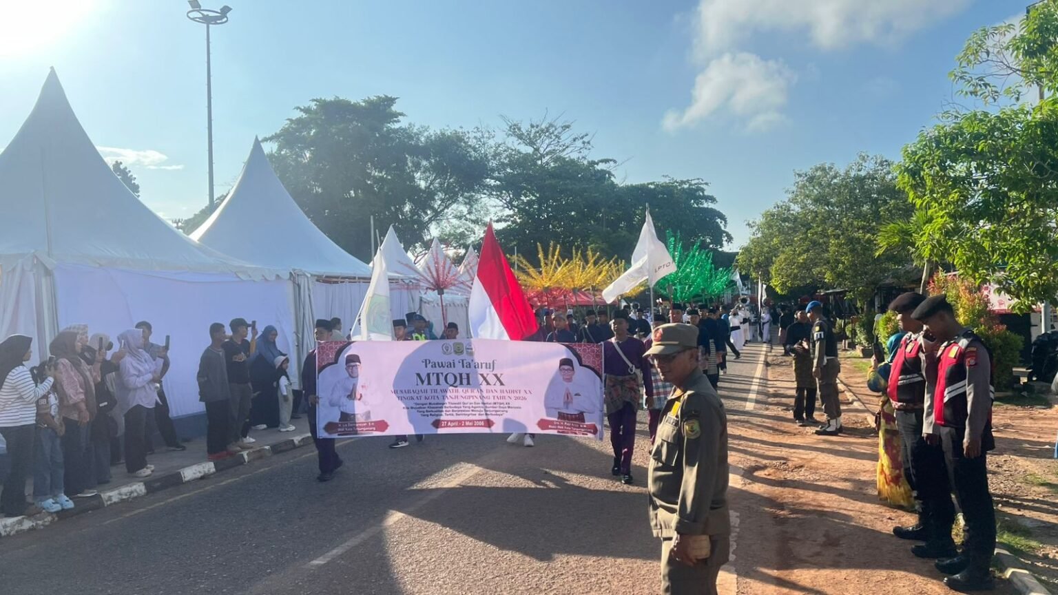 Polsek Tanjungpinang Kota Sukses Amankan Pawai Taruf MTQH, Puluhan Personil Diterjunkan