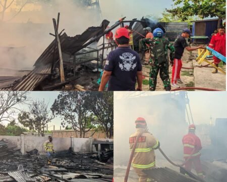 Personel Badan Penanggulangan Bencana Daerah (BPBD) dan Pemadam Kebakaran (Damkar) Kabupaten Karimun berhasil mencegah api meluas di kawasan wisata Coastal Area pada Kamis sore (30/04/2026).