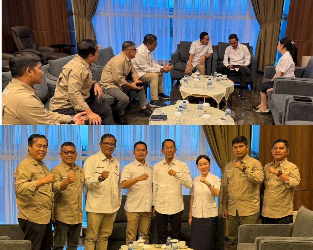 Pertemuan pengurus Persatuan Wartawan Indonesia (PWI) dengan Wali Kota Batam Amsakar Achmad dan Wakil Wali Kota Li Claudia Chandra di Ruang VVIP Bandara Internasional Hang Nadim tampak berbeda pada Selasa (5/5/2026).