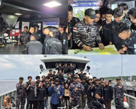 KRI Lepu-861 Perkenalkan Sistim Radar Navigasi ke Mahasiswa UNRI,