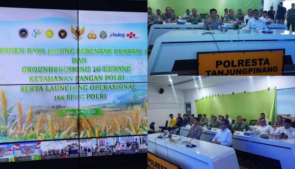 Polresta Tanjungpinang Dukung Ketahanan Pangan Nasional, Ikuti Panen Raya Jagung Serentak Kuartal II