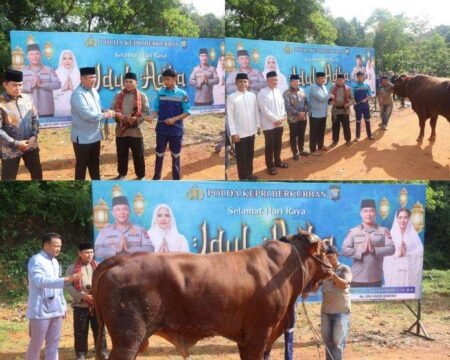 Polda Kepri Laksanakan Pemotongan Hewan Kurban dan Ramah Tamah sempena Idul Adha 1447 H / 2026 M