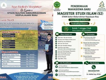 Hadirkan Prodi Magister MPI dan Studi Islam Berbasis Blended Learning,STAIN SAR Kepri Resmi Buka PMB S2 2026