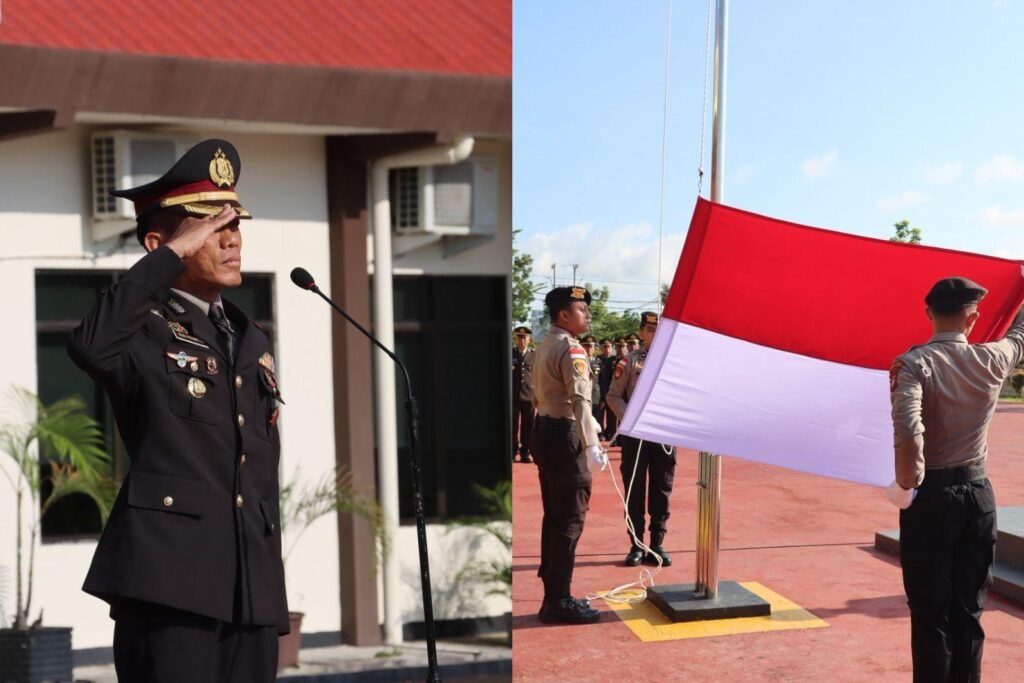 Wakapolres Bintan, Kompol Ahmad Rudi Prasetyo, S.H., M.H., yang bertindak selaku Inspektur Upacara Peringati Harkitnas di Polres Bintan Berlangsung Khidmat, Rabu (20/05/2026)