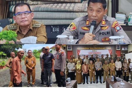 Kapolsek Tanjungpinang Timur, AKP Ahmad Syahputra dalam Rapat Forum Koordinasi Pimpinan Kecamatan (Forkopimcam) di Kantor Kecamatan Tanjungpinang, Selasa (09/06/2026)