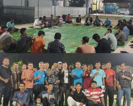 Tim BPJS Ketenagakerjaan Sosialisasikan Keselamatan Kerja dan Peran Agen PERISAI ke warga Perumahan Devely Residence Batu Besar, Kecamatan Nongsa, Batam, Minggu (7/6/2026) malam.
