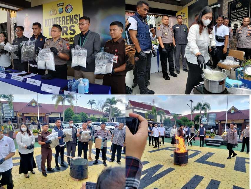 Barang Bukti Narkotika Jenis Sabu 5,6 Kilogram dan Ganja 3,6 Kilogram Dimusnahkan, Wujud Komitmen Polresta Tanjungpinang Perangi Peredaran Narkoba Barang Bukti Narkotika Jenis Sabu 5,6 Kilogram dan Ganja 3,6 Kilogram Dimusnahkan, Wujud Komitmen Polresta Tanjungpinang Perangi Peredaran Narkoba