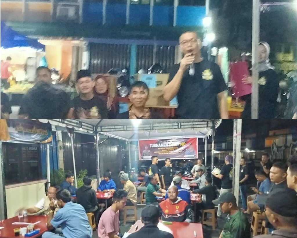 Kapolsek Tanjungpinang Kota, Kompol Monang P Silalahi saat membuka pertandingan domino Sempena HUT Bhayangkara ke-80, Rabu (17/06/2026)
