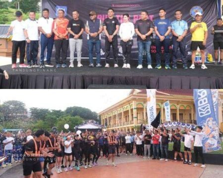 Pembukaan Fun Run The Beat 5 K, Wakikota Tanjungpinang Lis Darmansyah ikut hadir dalam kegiatan Fun Run The Beat 5 K, Panitia, peserta dan undangan Fun Run The Beat 5 K