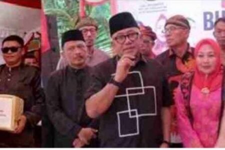 Wali Kota Tanjungpinang, Lis Darmansyah, menghadiri kegiatan peringatan Bulan Bung Karno 2026 yang digelar oleh DPC PDI Perjuangan Kota Tanjungpinang di Kantor DPC PDI Perjuangan Kota Tanjungpinang, Minggu (28/6/2026).