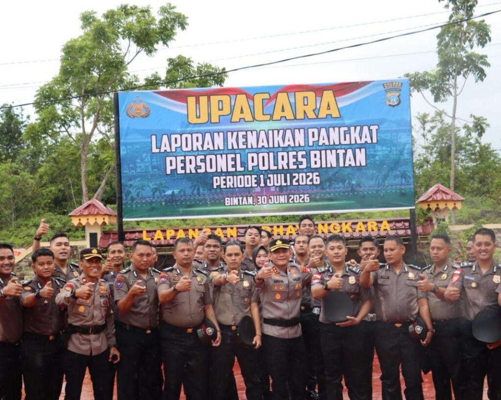 Jelang HUT Bhayangkara ke-80, 39 Personel Polres Bintan Naik Pangkat
