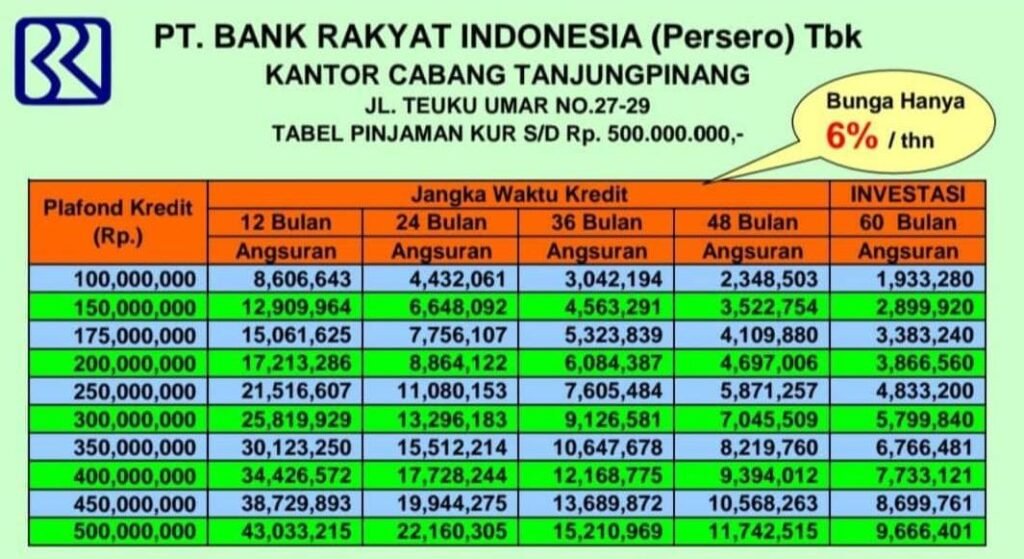 Dorong UMKM Semakin Produktif, BRI Cabang Tanjungpinang Salurkan KUR Rp696 Miliar Hingga Mei 2026