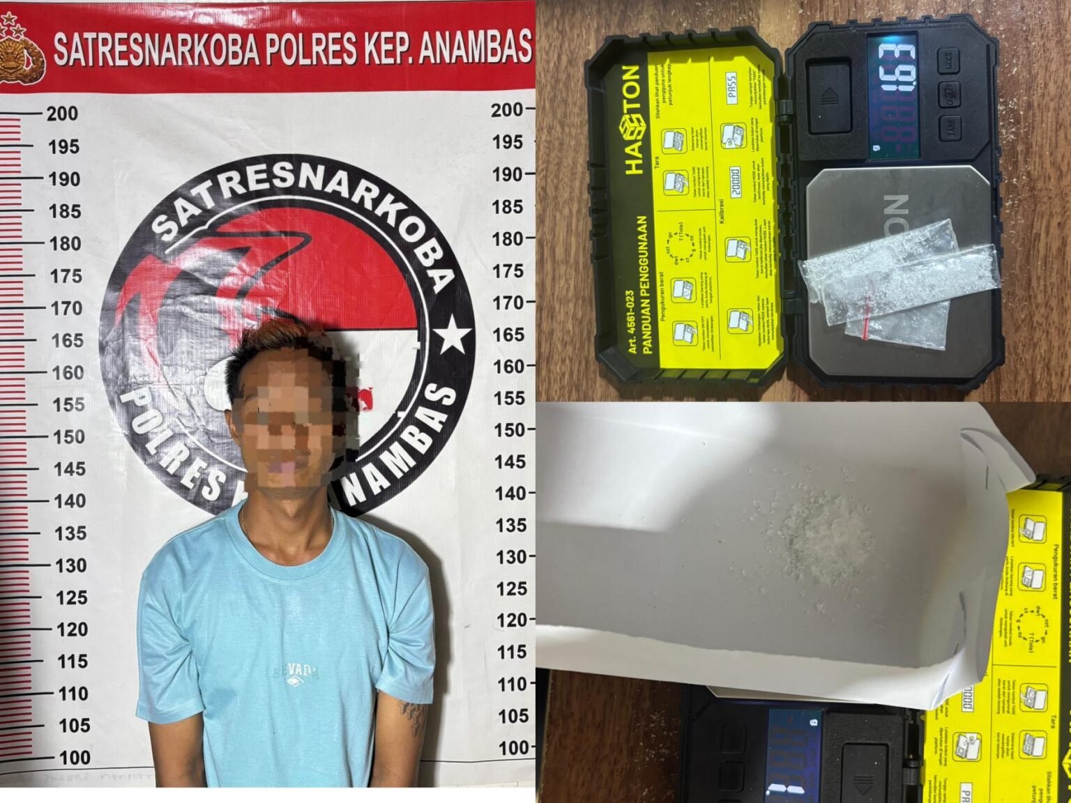 Satu dari enam Terduga Pelaku Narkoba di Anambas yang diamankan Polisi, Bermula Ngintip dan Curi Pakaian Dalam Wanita