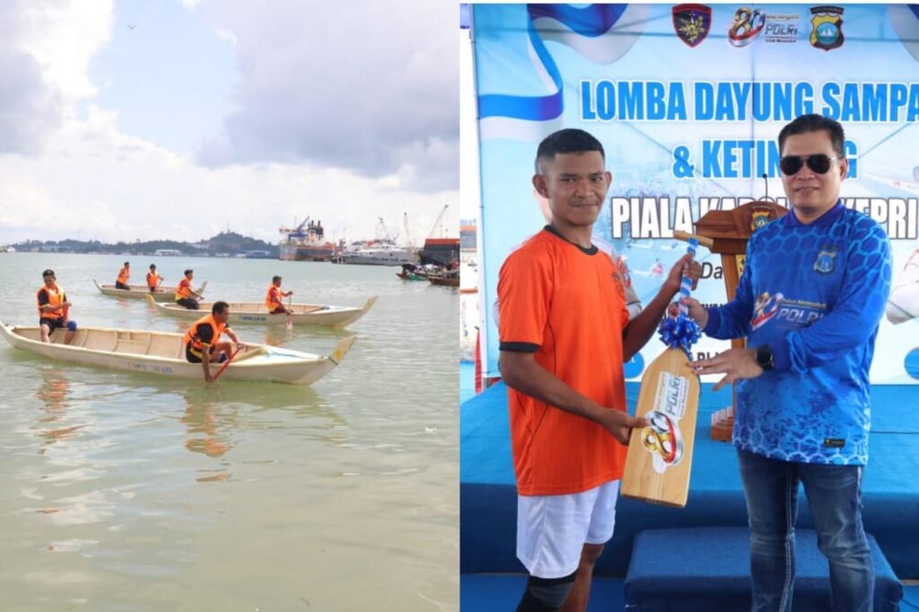 Semarakan HUT Bhayangkara Ke-80, Polda Kepri Gelar Lomba Dayung Sampan dan Ketinting di Tanjung Riau Batam ‎