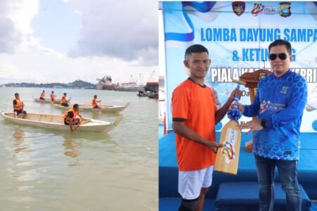 Semarakan HUT Bhayangkara Ke-80, Polda Kepri Gelar Lomba Dayung Sampan dan Ketinting di Tanjung Riau Batam ‎