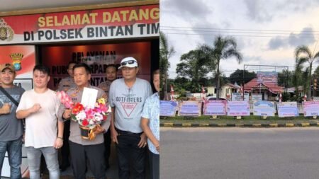 Bukti Nyata Dukungan Masyarakat, Polres Bintan Kebanjiran Papan Bunga hingga ke Polsek Bintan Timur Sempena HUT Bhayangkara Ke-80