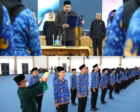 - Bupati Bintan Roby Kurniawan melantik 40 PNS di lingkup Pemkab Bintan, Pengambilan sumpah PNS yang dilantik