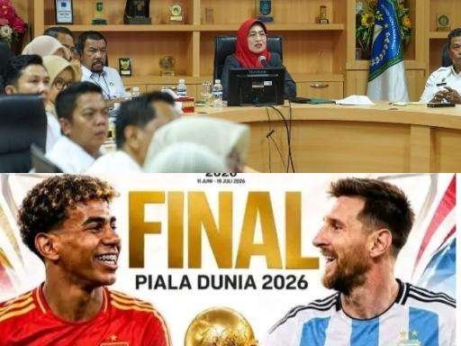 Pemprov Kepri Siapkan Nobar Final Piala Dunia FIFA 2026 di Taman Gurindam Tanjungpinang Sekda Provinsi Kepulauan Riau, Misni, memimpin rapat persiapan nonton bareng Piala Dunia 2026 di ruang kerjanya di Komplek Pemerintahan Provinsi Kepri, Dompak, Rabu (15/7/2026).