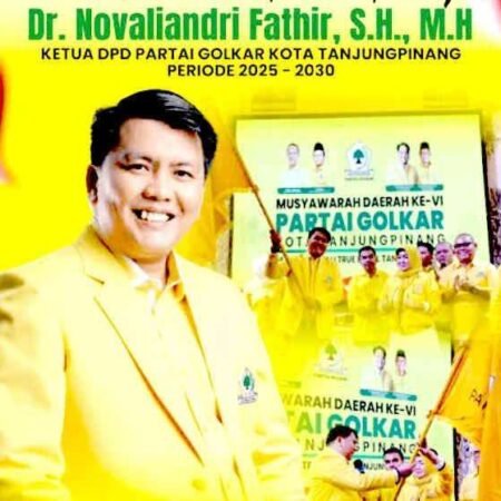 Ketua DPD II Partai Golkar Kota Tanjungpinang Novaliandri Fathir,