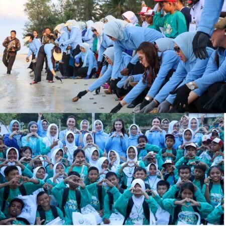 - Istri Wapres RI Selvi Gibran Rakabuming saat melepas tukik peny- Istri Wapres RI Selvi Gibran Rakabuming bersama anak anak