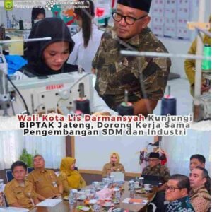 Wali Kota Tanjungpinang, Lis Darmansyah melakukan kunjungan kerja ke BIPTAK Disperindag Provinsi Jawa Tengah di Semarang, Senin (27/7).