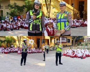 Satuan Lalu Lintas (Satlantas) Polresta Tanjungpinang melaksanakan kegiatan Police Go To School di SD Negeri 006 Tanjungpinang Timur, Senin (3/8/2026).