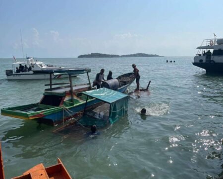 Satpolairud Polresta Tanjungpinang kembali ditunjukkan dalam penanganan kecelakaan laut yang terjadi di perairan Kolam Bandar, Kelurahan Tanjungpinang Kota, Selasa (4/8/2026) sekitar pukul 13.50 WIB.
