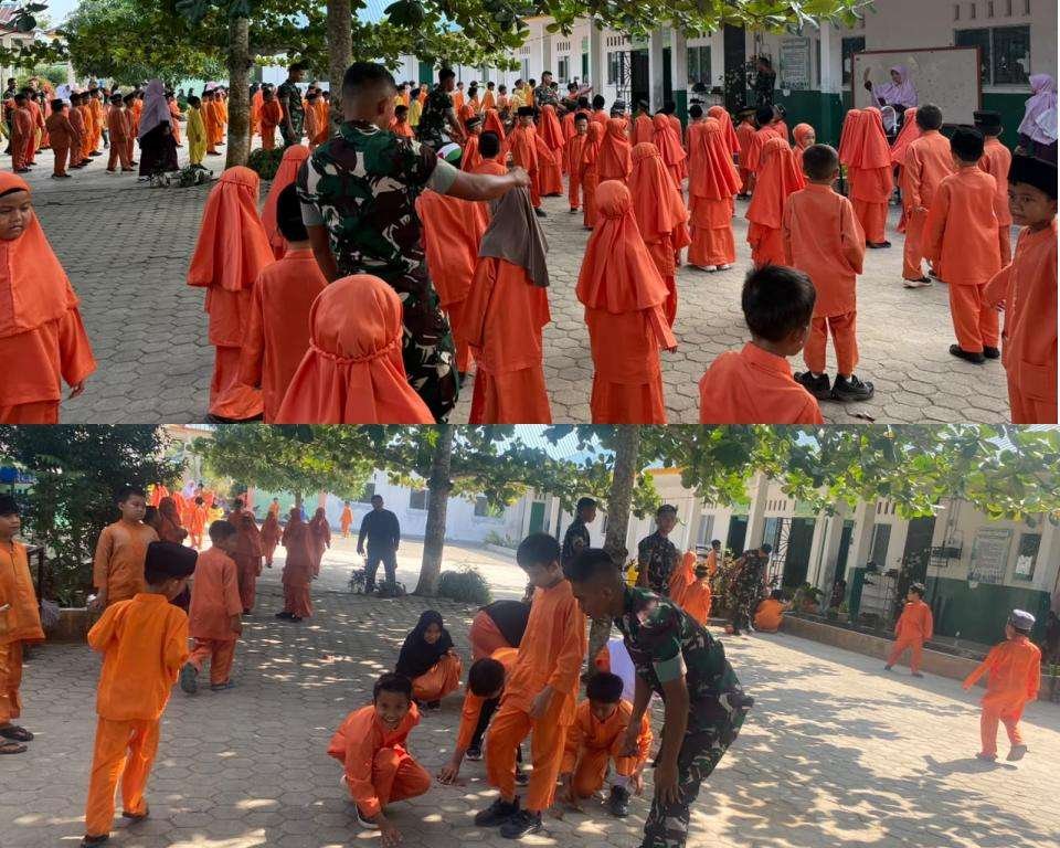 Semangat Satgas TMMD Ke-129 Kodim 0315/Tanjungpinang Senam Bersama dan Goro Bersihkan Lingkungan SDIT An-Nahl Bintan Semangat Satgas TMMD Ke-129 Kodim 0315/Tanjungpinang Senam Bersama dan Goro Bersihkan Lingkungan SDIT An-Nahl Bintan