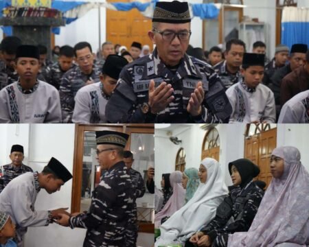 Syukuran disertai Pemberian Santunan ke Anak Yatim Warnai Keberhasilan Latihan Operasi TNI di Mako Koarmada I
