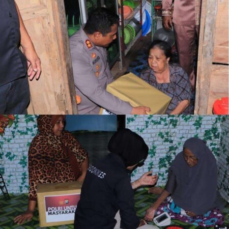 Polres Kepulauan Anambas Hadir Berikan Bansos dan Layanan Kesehatan Gratis ke Warga