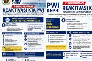 PWI Kepri Buka Reaktivasi KTA Lama dan Kedaluwarsa