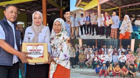 Semarak HUT RI Ke-81, Satresnarkoba Polresta Tanjungpinang Bagikan Bansos dan Bendera Merah Putih ke Masyarakat