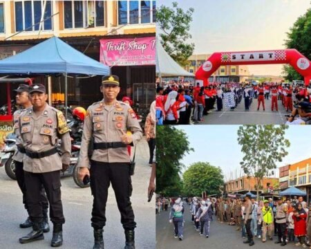 Tak Kenal Lelah, Kapolsek Tanjungpinang Timur AKP Ahmad Syahputra Terjun Langsung Amankan Peserta Gerak Jalan Proklamasi 17 dan 8 Km