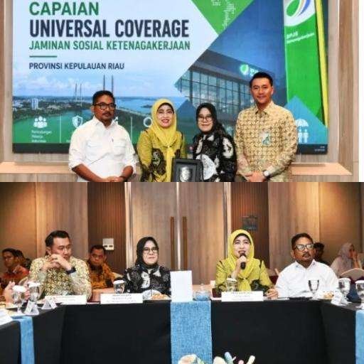 Sekretaris Daerah Provinsi Kepulauan Riau (Sekdaprov Kepri) Misni, ikuti kegiatan Monitoring dan Evaluasi Capaian Universal Coverage Jaminan Sosial Ketenagakerjaan (UCJ) Provinsi Kepri di Meeting Room Hotel Oakwood, Kota Batam, Rabu (19/8/2026).