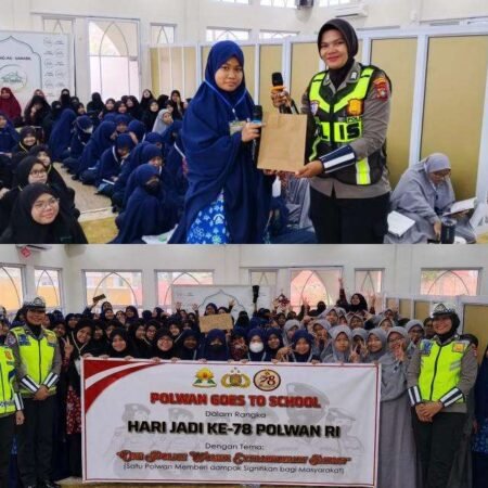 Polwan Polresta Tanjungpinang Kunjungi SMP-IT As Shalihah, Hadirkan Edukasi bagi Pelajar