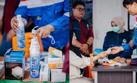 Pertamina Patra Niaga Regional Sumatera Bagian Utara (Sumbagut) gerak cepat menyalurkan bantuan kemanusiaan upaya penanggulangan asap di Kecamatan Kerumutan, Pelalawan, Rabu (26/08/2026)