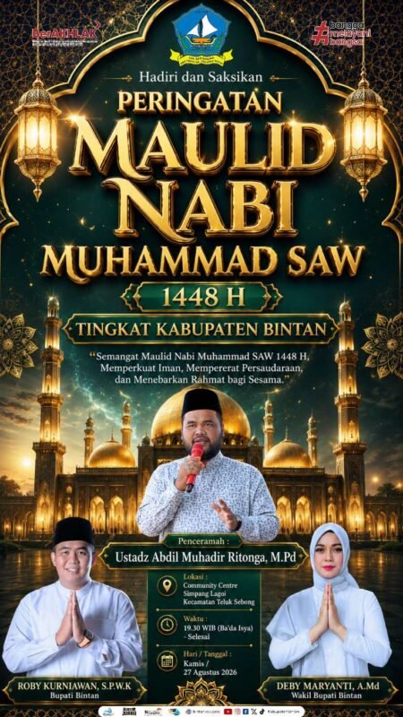 Pemkab Bintan Ajak Masyarakat Hadiri Peringatan Maulid Nabi 1448 H di Community Centre Teluk Sebong