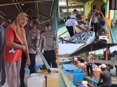 Polsek Tanjungpinang Kota Distribusi 25 Ton Air Bersih di Pulau Penyengat, Dampak Musim Kemarau Panjang