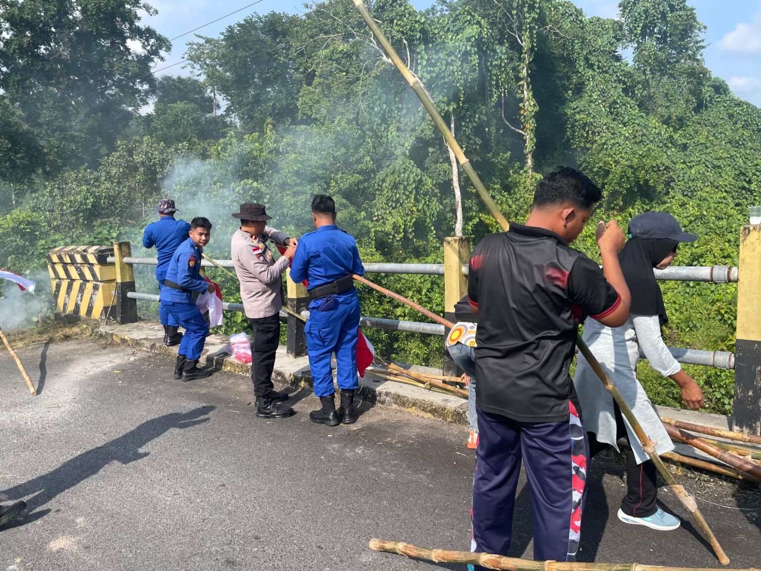 Dukung Program Presiden RI, Satpolairud Polres Natuna Revitalisasi dan Persiapkan Jembatan Merah Putih Bersama Masyatakat